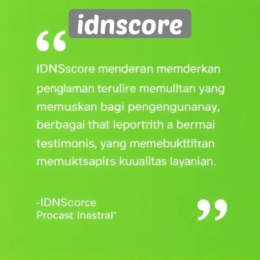 Kepuasan Pelanggan di IDNScore dan Testimoni Pengguna